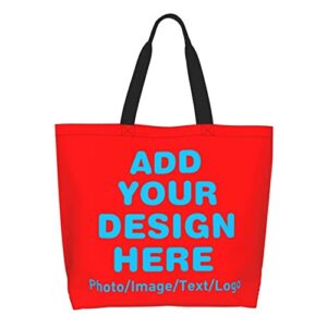 custom bags design your own personalized tote bag add your picture text image name customizable bag
