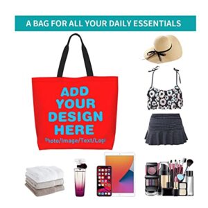 Custom Bags Design Your Own Personalized Tote Bag Add Your Picture Text Image Name Customizable Bag