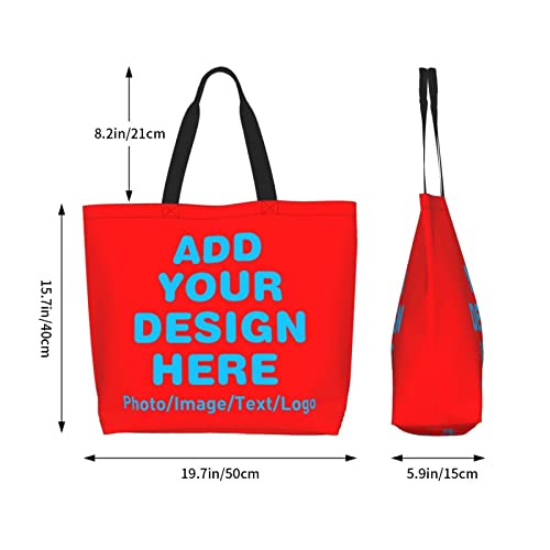 Custom Bags Design Your Own Personalized Tote Bag Add Your Picture Text Image Name Customizable Bag