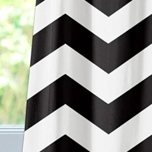 Artwork Store Valances Windows Curtain Simple Chevron Zig Zag Black and White Ripple Kitchen Valances Rod Pocket Window Treatment Short Curtains Valance for Window 1 Panel,42 by 12 inches