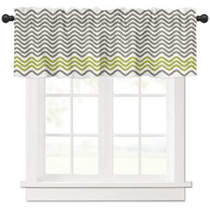 artwork store valances windows curtain abstract chevron zig zag gary and yellow ripple kitchen valances rod pocket window treatment short curtains valance for window 1 panel,42 by 18 inches