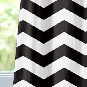 Artwork Store Valances Windows Curtain Simple Chevron Black and White Zig Zag Kitchen Valances Rod Pocket Window Treatment Short Curtains Valance for Window 1 Panel,42 by 18 inches