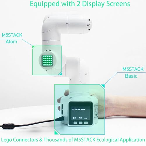 ELEPHANT ROBOTICS Open Source 6 Axis Robotic Arm, myCobot 280 with M5Stack 2023, Collaborative Robot, Desktop Robot Arm Education ROS Robots, Programming for Various Applications