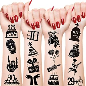 death to my 20s party favors 190pcs+ temporary tattoos rip to my 20s birthday party decorations supplies, 30th birthday black funeral party for women's and man's funny thirtieth birthday party