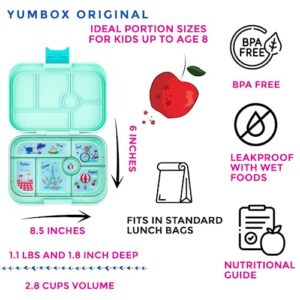 Yumbox Original Leakproof Bento Lunch Box Container for Kids (Serene Aqua)