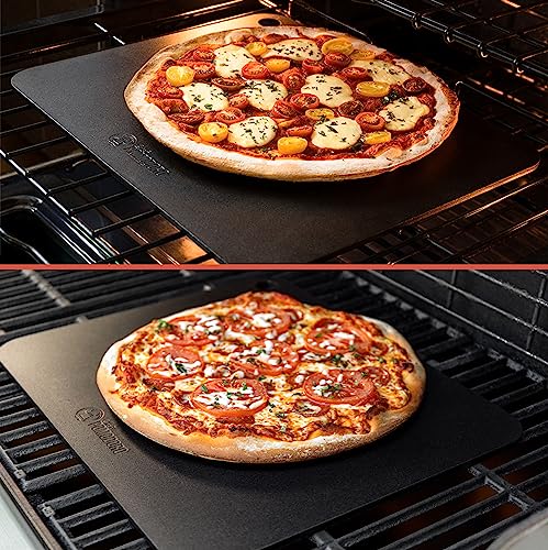 Chef Pomodoro Pizza Steel for Oven, 16 x 13.5 x 0.25 Thick, Baking Steel for Oven, Baking Steel Pizza Stone for Grill and Oven, Original Baking Steel, Artisan Steel