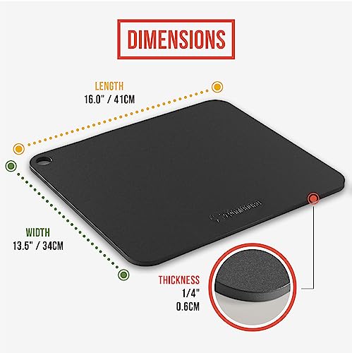 Chef Pomodoro Pizza Steel for Oven, 16 x 13.5 x 0.25 Thick, Baking Steel for Oven, Baking Steel Pizza Stone for Grill and Oven, Original Baking Steel, Artisan Steel