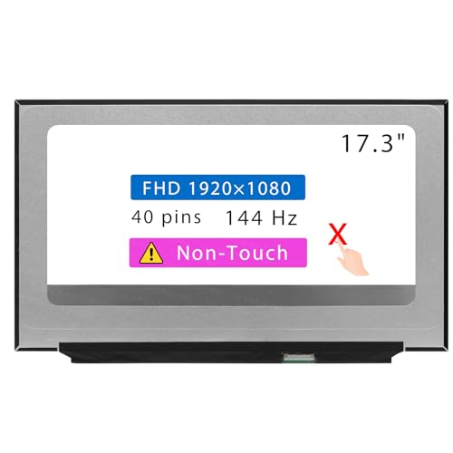 17.3" Screen Replacement for Dell G7 17 7700 LCD Display Panel 40 pin 144 Hz (FHD 1920 * 1080 Non-Touch)