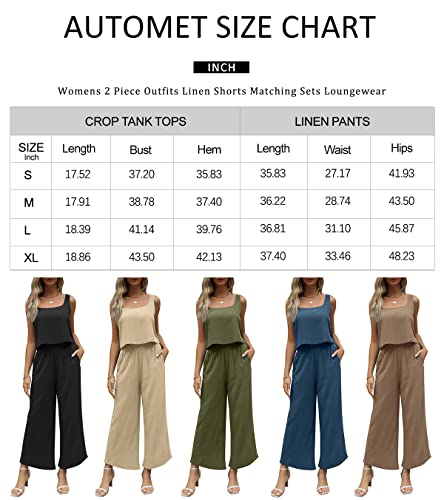 AUTOMET Summer Outfits Casual Beach Wear Brunch Cute Cruise Travel Pajama Comfy Vacation 2 Piece Matching Sets Womens Tracksuits 2023