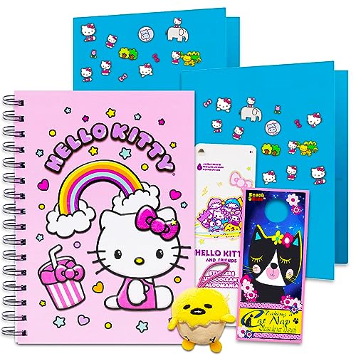 Hello Kitty School Supplies Set for Kids - Bundle with Hello Kitty Notebook, Folders, Stickers, Keychain, and More | Hello Kitty Back to School Set