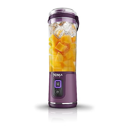 Ninja BC151PR Blast Portable Blender, Cordless, 18oz. Vessel, Personal Blender-for Shakes & Smoothies, BPA Free, Leakproof Lid & Sip Spout, USB-C Rechargeable, Dishwasher Safe Parts, Passion Fruit