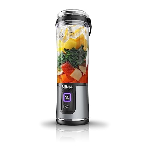 Ninja BC151BK Blast Portable Blender, Cordless, 18oz. Vessel, Personal Blender-for Shakes & Smoothies, BPA Free, Leakproof Lid & Sip Spout, USB-C Rechargeable, Dishwasher Safe Parts, Black