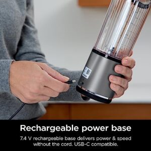 Ninja BC151BK Blast Portable Blender, Cordless, 18oz. Vessel, Personal Blender-for Shakes & Smoothies, BPA Free, Leakproof Lid & Sip Spout, USB-C Rechargeable, Dishwasher Safe Parts, Black