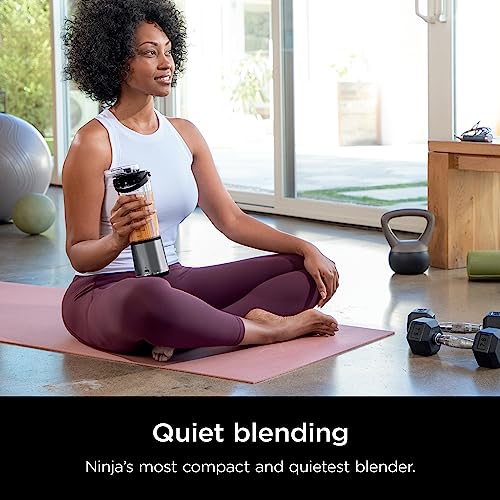 Ninja BC151BK Blast Portable Blender, Cordless, 18oz. Vessel, Personal Blender-for Shakes & Smoothies, BPA Free, Leakproof Lid & Sip Spout, USB-C Rechargeable, Dishwasher Safe Parts, Black