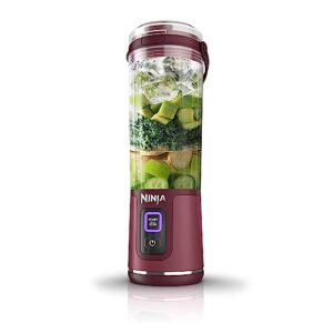 ninja bc151cr blast portable blender, cordless, 18oz. vessel, personal blender-for shakes & smoothies, bpa free, leakproof lid & sip spout, usb-c rechargeable, dishwasher safe parts, cranberry red