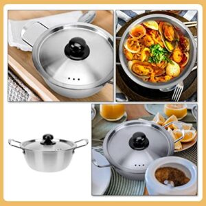 YARNOW Camping Stove Pots Korean Ramen Cooking Pot with Lid Hot Pot Traditional Hot Pot Fast Heating for Kitchen Cookware 2800ml Korean Movies Camping Cookware