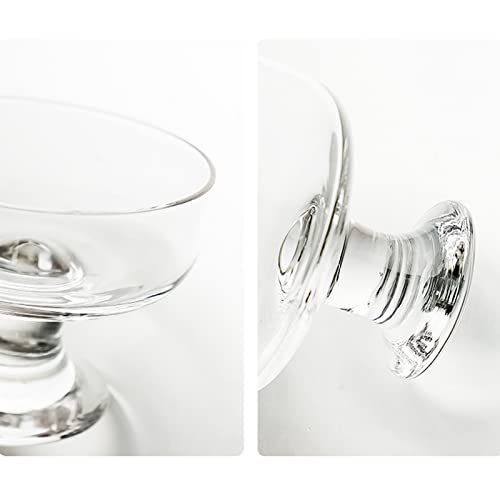 OhMill Glass Trifle Bowl Small Footed Dessert Cups Premium Crystal Clear Glass Ice Cream Bowls Perfect for Cereal, Nut, Fruit, Pudding, Salad, Milkshakes