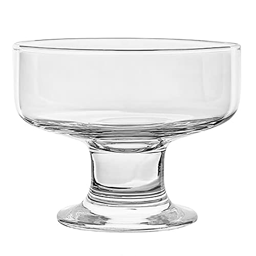 OhMill Glass Trifle Bowl Small Footed Dessert Cups Premium Crystal Clear Glass Ice Cream Bowls Perfect for Cereal, Nut, Fruit, Pudding, Salad, Milkshakes