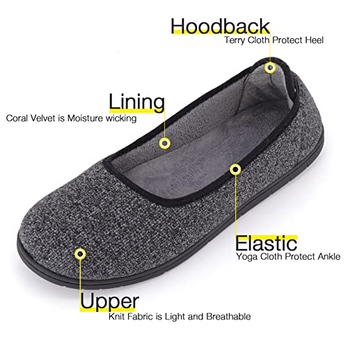 Nuhaus Women's Casual Slippers with Elasticized All Around the Opening and Removable Insole for Easy Wear