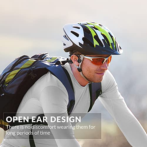 9 DIGITAL Bone Conduction Headphones Bluetooth Wireless, Open Ear Headphones with Built-in Mic,Sweat Resistant Waterproof Sports Earphones for Running and Workouts、Riding