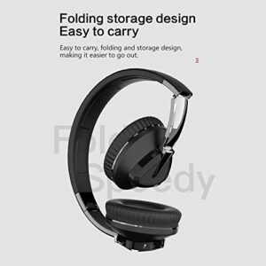 Lovskoo Over-Ear Headphones Adjus-Table Wireless Headset with Hi-Fi Stereo, 16Hours Playtime, Foldable Bluetooth Headphones, Noise Cancelling Headphones, Wireless Headphones Cool Stuff Birthday Gifts