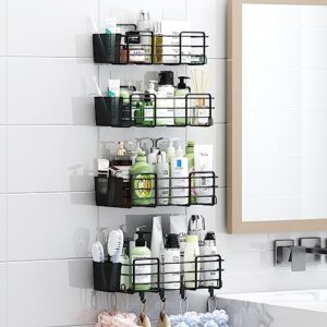ygmmgy shower caddy bathroom organizer adhesive shelves 4 packs large capacity shower racks, rustproof stainless steel bathroom shower organizer