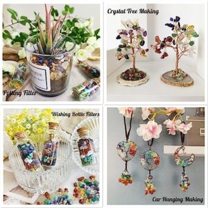 ZHIYUXI Crystal Beads for Jewelry Making 15 Colors Crystal Chips Hippie Beads Irregular Gemstone Crystals Stone Beads for Crafts, Bracelet, Necklace, Earrings, Crystal Tree 750 Pcs