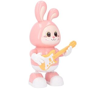 jerss dancing bunny model abs robot exquisite dancing bunny model electric sound for kids party (pink)