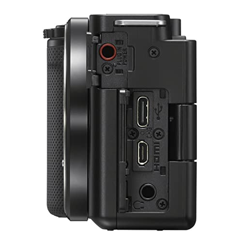 Sony ZV-E10 Mirrorless Camera with 16-50mm Lens 2pcs 64GB Memory + Case+ Tripod + Steady Grip Pod + Filters + Macro + 2X Lens + 2X Batteries + More (34pc Bundle) (Renewed)