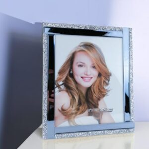 BANQLE Crystal Glass Picture Frames, Photo Frames Display for Wall or Tabletop, Present Photos 4x6 6x8 and 8x10 inches (Crystal)