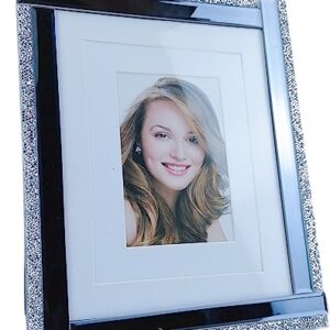 BANQLE Crystal Glass Picture Frames, Photo Frames Display for Wall or Tabletop, Present Photos 4x6 6x8 and 8x10 inches (Crystal)