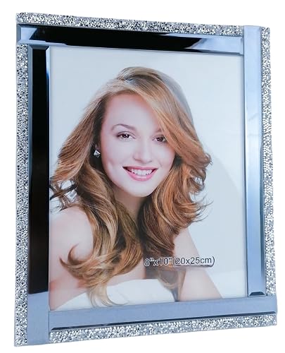 BANQLE Crystal Glass Picture Frames, Photo Frames Display for Wall or Tabletop, Present Photos 4x6 6x8 and 8x10 inches (Crystal)