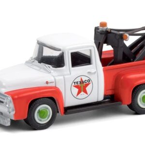 Greenlight 41120-B Running on Empty Series 12-1956 F-100 Tow Truck - Tex a co Filling Station Wrecker 1/64 Scale Diecast