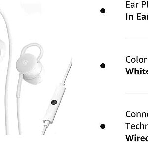 UrbanX USB-C Wired Digital Earbud Headset Compatible with Google Pixel Phones and All Other Type C Audio Jack Phones – White