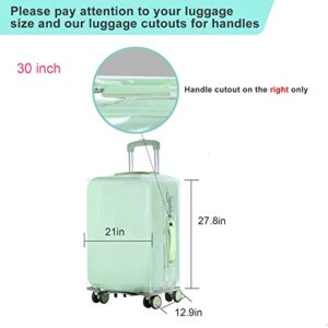 Mannikesi Luggage Cover Clear PVC Suitcase Covers Luggage Cover Protectors for Wheeled Suitcase (30 inch)