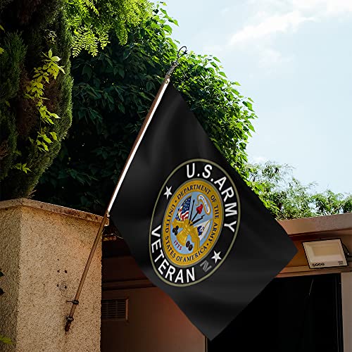 U.S Army Veteran Flag, 2x3 Ft United States Army Flags with Heavy Duty Polyester and Vivid Colors, 3Ply Double Sided Banner with Two Brass Grommets for Indoor and Outdoor 2x3 Feet