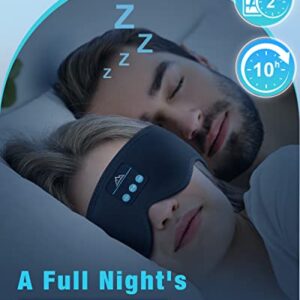 Sleep Headphones Bluetooth Headband Headphones for Sleeping - 10Hrs Sleeping Headphones for Side Sleepers, Bluetooth Sleep Mask Sleep Earbuds, Birthday Christmas Stocking Stuffers Tech Gifts Men Women