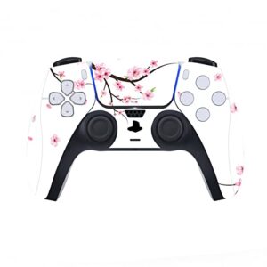 PlayVital Falling Cherry Blossom Full Set Skin Decal for ps5 Console Digital Edition, Sticker Vinyl Decal Cover for ps5 Controller & Charging Station & Headset & Media Remote