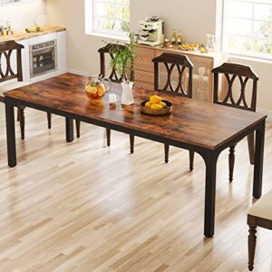 tribesigns dining table for 6-8 person, 78 inch long rectangular kitchen dining table for living room and dining room, 78.7 x 27.5 x 29.5 inches(only table)