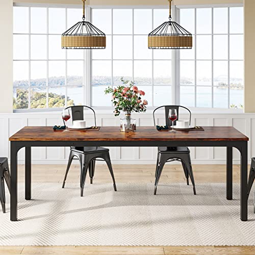 Tribesigns Dining Table for 6-8 Person, 78 inch Long Rectangular Kitchen Dining Table for Living Room and Dining Room, 78.7 x 27.5 x 29.5 Inches(Only Table)