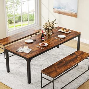 Tribesigns Dining Table for 6-8 Person, 78 inch Long Rectangular Kitchen Dining Table for Living Room and Dining Room, 78.7 x 27.5 x 29.5 Inches(Only Table)