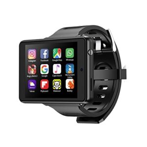 zuonu 4g smart watch quad core 4gb+128gb dual camera video calls smart watch phone 2.8" large screen men watch 2800mah android 8.1 (color : c, size : 4gb 128gb)