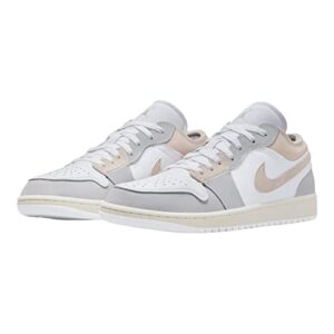 Nike Air Jordan 1 Low Men's Shoes Tech Grey/LT Orewood Brown-White DN1635-002 10