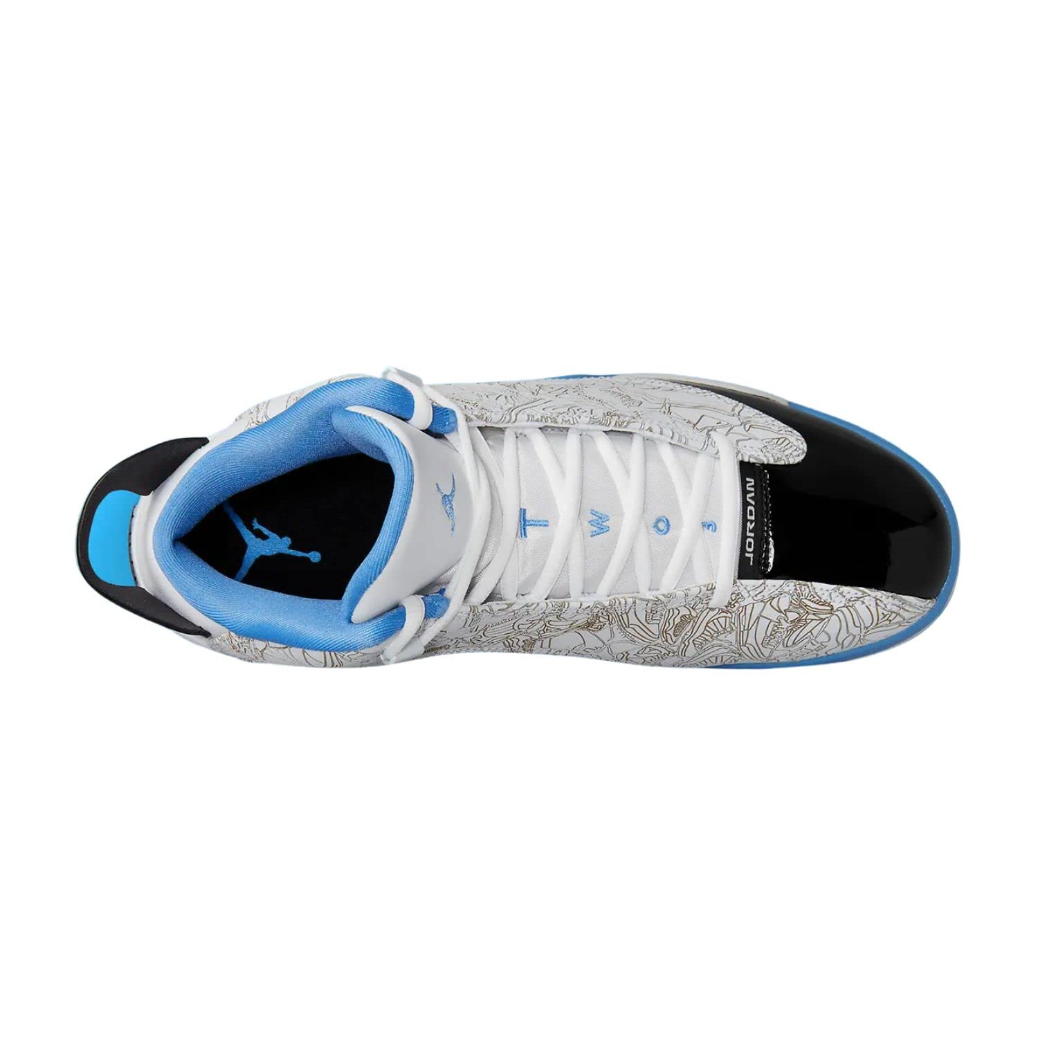 Jordan Air Dub Zero Men's Shoes Size - 11 White/Black/Blue