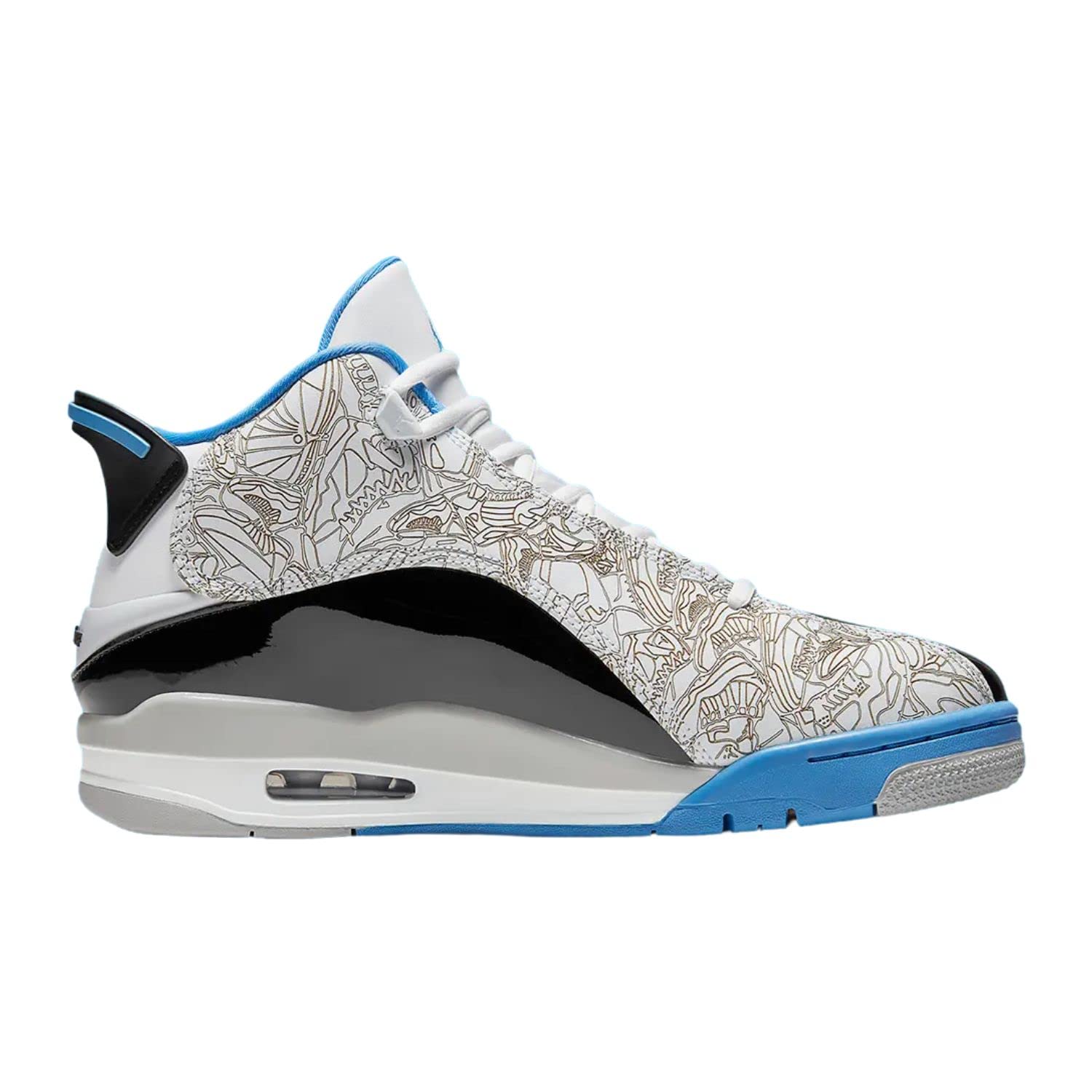 Jordan Air Dub Zero Men's Shoes Size - 11 White/Black/Blue