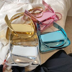 Hobo Bags for Women Patent Leather Tote Shiny Crossbody Bags Satchel Glossy Shoulder Bag Stylish Evening Purses 2023