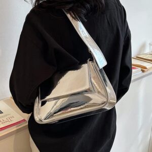 Hobo Bags for Women Patent Leather Tote Shiny Crossbody Bags Satchel Glossy Shoulder Bag Stylish Evening Purses 2023