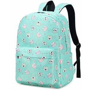 esfoxes frog girls backpack for elementary middle school, kids teens school bag women college bookbag laptop backpacks