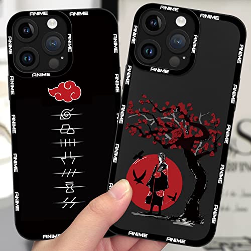 2 × Japanese Anime Phone Case for iPhone 14 Pro Max Case 6.7", Cool Manga Character Design, Comics Cartoon Silicone Cases for Men Boys Women, Camera Protection Funda for iPhone14 Pro Max, Pattern 1