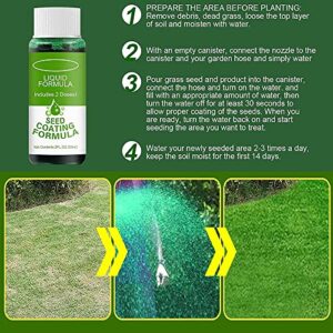 Hippie Green Grass Lawn Spray Seeding, Liquid Seeding Grass Lawn Spray Device Seed Care Watering Set, Seed Spray for Restoring Grass Garden Lawn Dry Spots, Garden Lawn Seed Care Supplies (E)